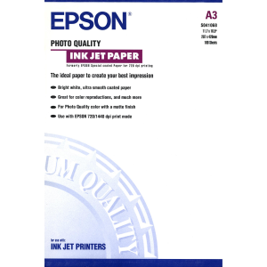 EPSON C13S041068 CARTA SPECIALE 720x1440 DPI 102 GR/M2 FORMATO A3 COLORE BIANCO OPACO CONF 100 FOGLI